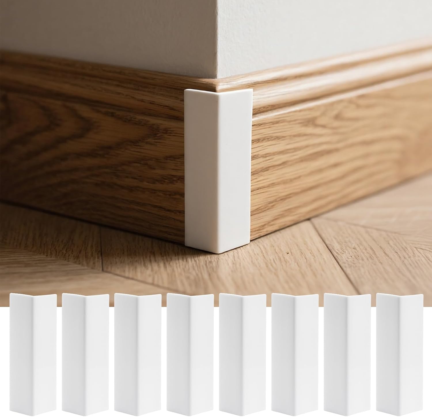 Pangda Baseboard Corners Blocks Self Adhesive Rubber Safety Corner Protectors Proofing Edge Guard Corner Cushion for Wall Furniture Edge